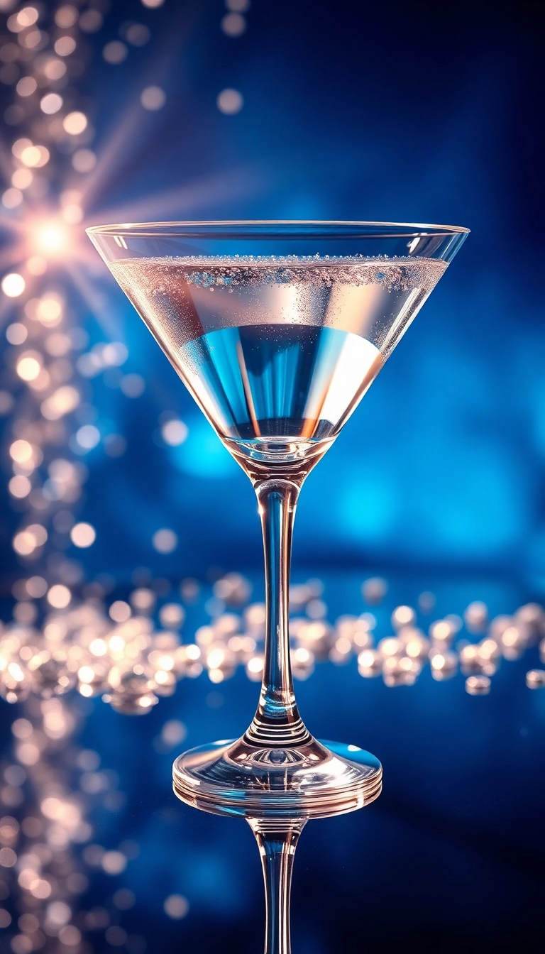 iPhone Glamorous Cocktail Glass Scenic Background